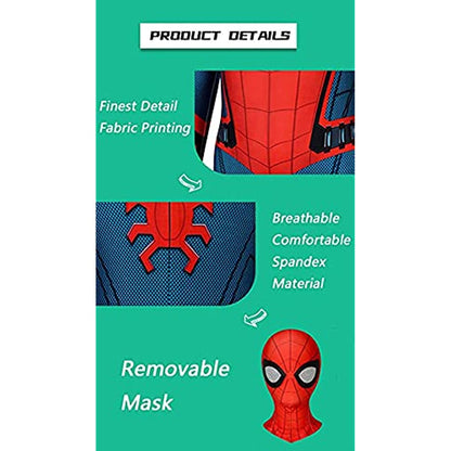 Unisex Spider-Man Superhero Costume for Kids