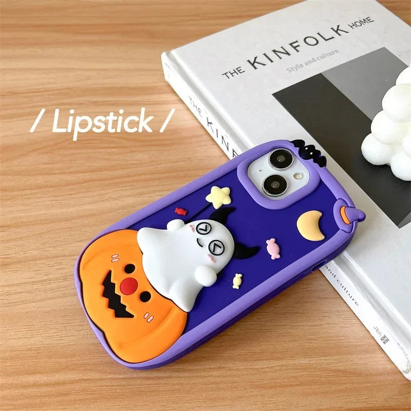 Halloween Pumpkin Ghost Phone Case Cover – Shockproof Cases for iPhone 11/12/13/14/15/16