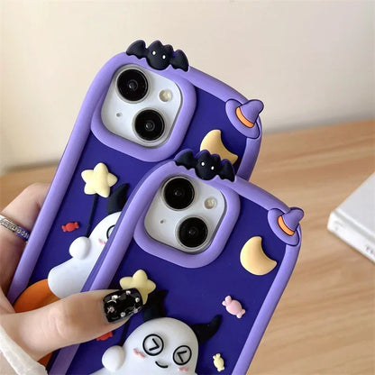 Halloween Pumpkin Ghost Phone Case Cover – Shockproof Cases for iPhone 11/12/13/14/15/16